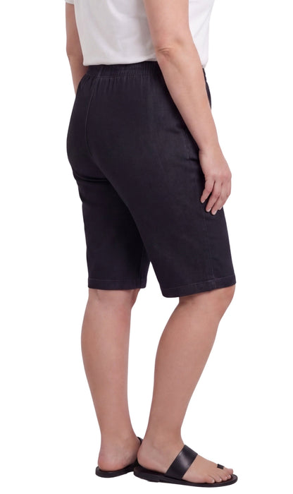 Women's Easy Pull-On Bermuda Shorts in Denim and Twill
